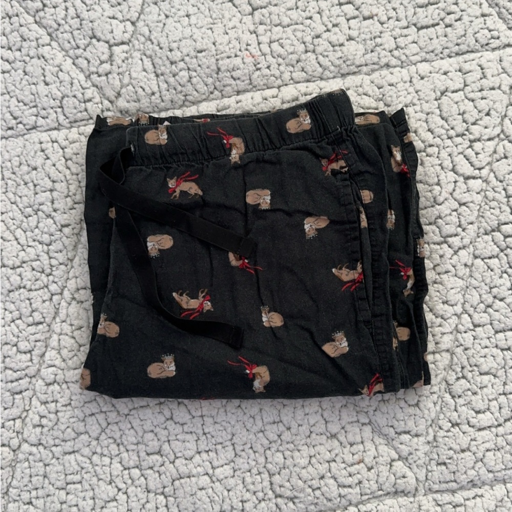 Black Pajama VICTORIA SECRET Pants with Animal Print - Picture 7 of 7
